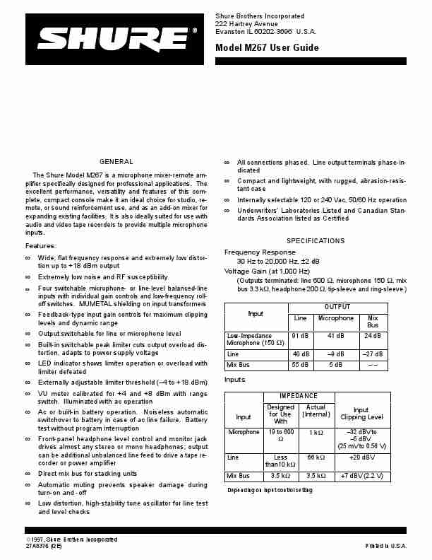 Shure Car Amplifier M267-page_pdf